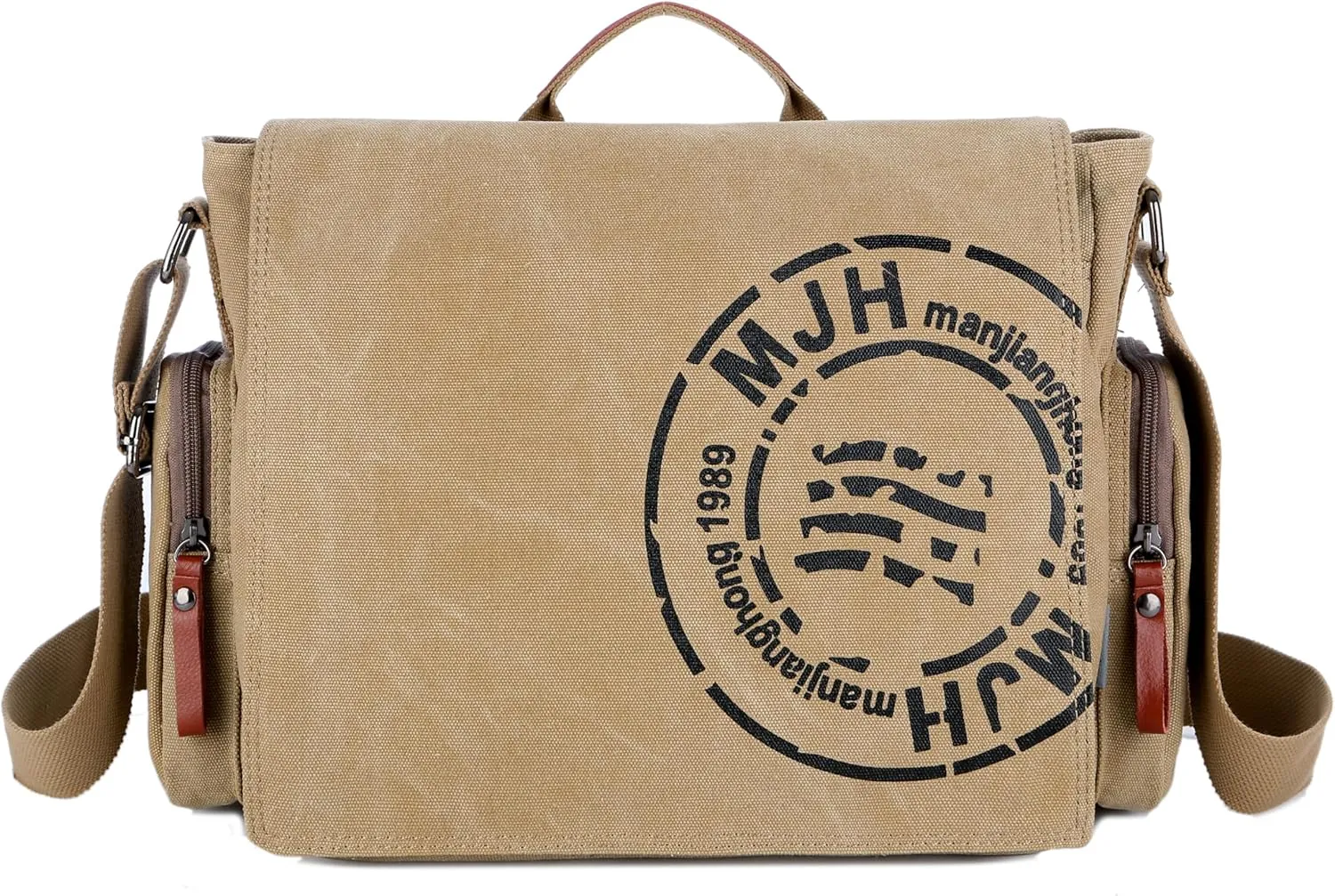 FSD.WG Satchel Messenger Bag for Men Canvas,Travel Shoulder bag 13.5" Laptop Bags