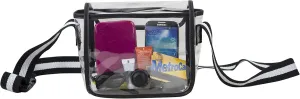Fuel Clear Stadium Tote Bag with Adjustable Shoulder/Crossbody Strap - 100% Transparent