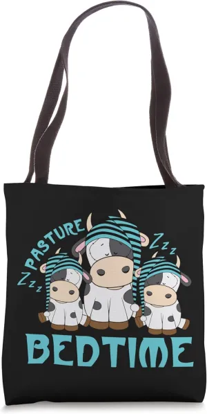 Funny Pasture Bedtime, Cute Animal Lover, Cow Farmer Tote Bag