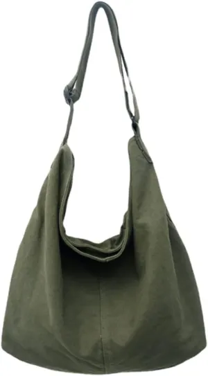 GAXOS Aesthetic Cute Messenger Bag for School Vintage Black Canvas Crossbody for Women Shoulder Laptop Bag