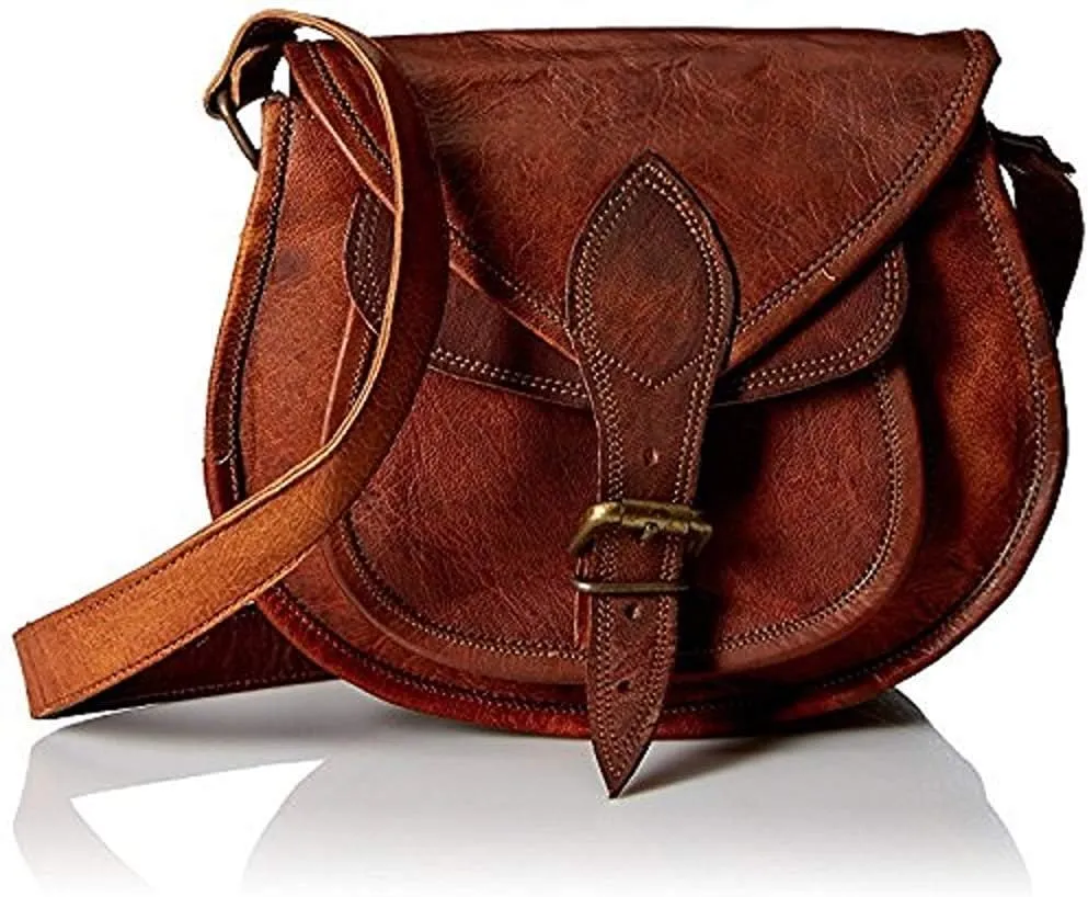 Genuine Leather Handmade Satchel Messenger Unisex Shoulder Office bag for men & women daily use.
