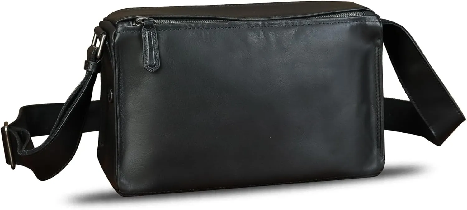 Genuine Leather Messenger Bag for Men Vintage Real Soft Leather Shoulder Bag Crossbody Bag Satchael Purse