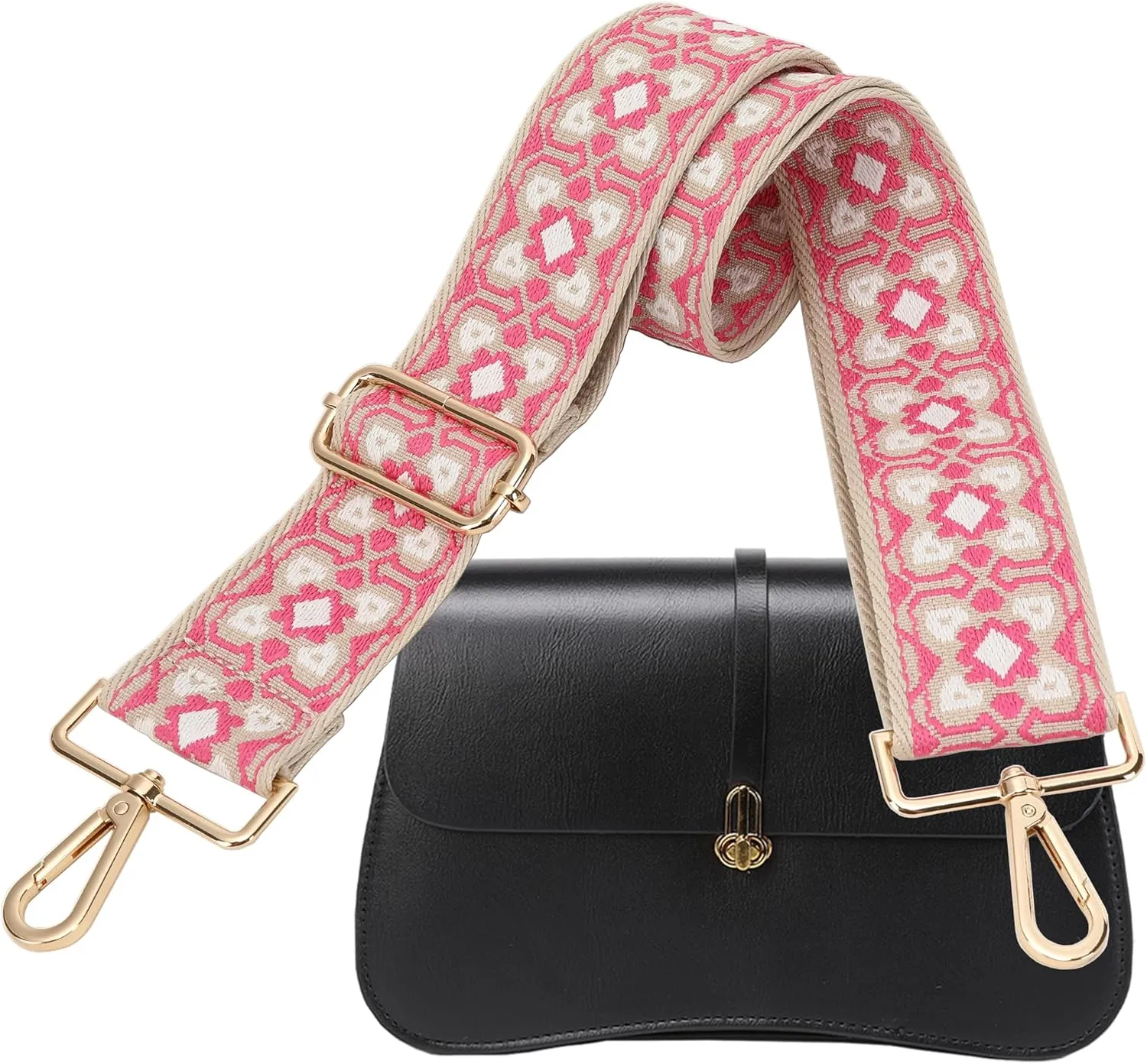GINJKGO Purse Straps Replacement Crossbody - Adjustable Bag Strap for Purses, Wide Shoulder Strap for Women Guitar Purses