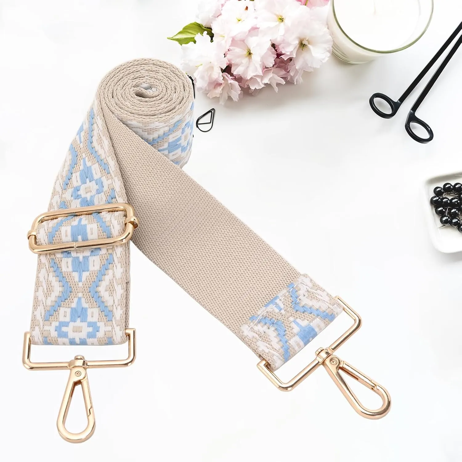 GINJKGO Purse Straps Replacement Crossbody - Adjustable Bag Strap for Purses, Wide Shoulder Strap for Women Guitar Purses