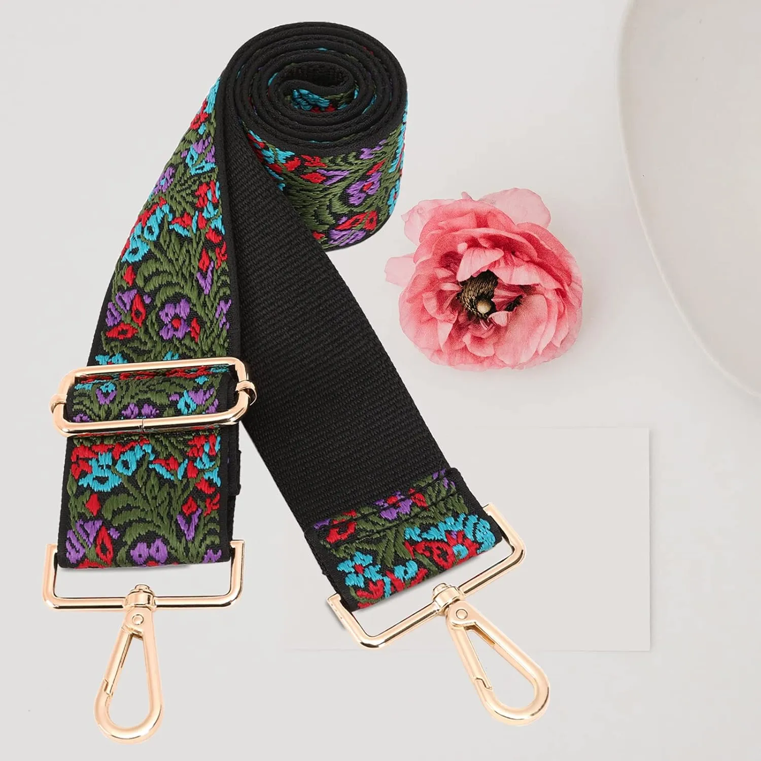 GINJKGO Purse Straps Replacement Crossbody - Adjustable Bag Strap for Purses, Wide Shoulder Strap for Women Guitar Purses