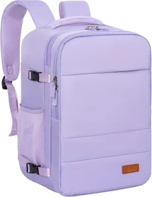 GMAK Travel Backpack for Men Women, Carry on Backpack with USB Charging Port, 15.6 inch Laptop Backpack Lightweight Cabin Bag Casual Daypack 20L Luggage Bags for College, Business, Travel, Purple