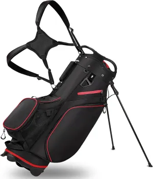 Golf Stand Bag for Men Navy 14 Way Divider Golf Bags, 6LB Lightweight Portable Walking/Riding Bags with Dust Cover, Strap