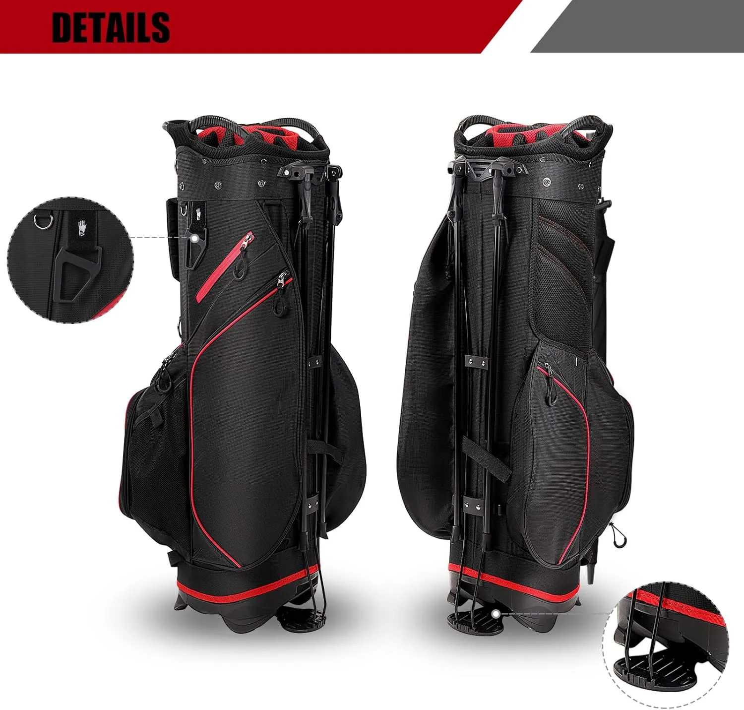 Golf Stand Bag for Men Navy 14 Way Divider Golf Bags, 6LB Lightweight Portable Walking/Riding Bags with Dust Cover, Strap