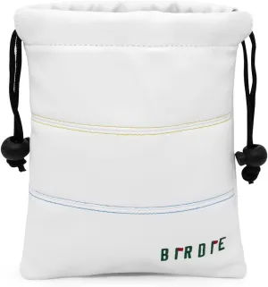 Golf Valuables Pouch - Leather Tee Pouch with Drawstring Closure, Portable Golf Accessories