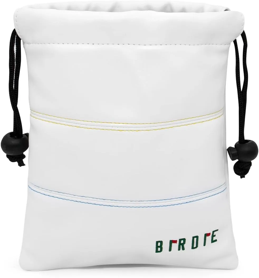 Golf Valuables Pouch - Leather Tee Pouch with Drawstring Closure, Portable Golf Accessories
