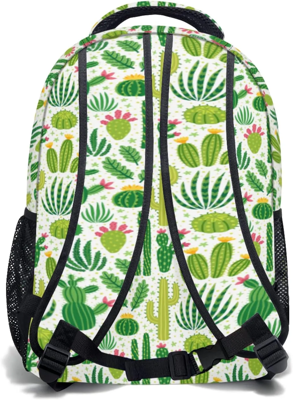 Green Cactus Backpack Tropical Plant School Bookbag for Boys Girls Gift Travel Hiking Camping Sports Daypack Work Laptop Shoulder Bag