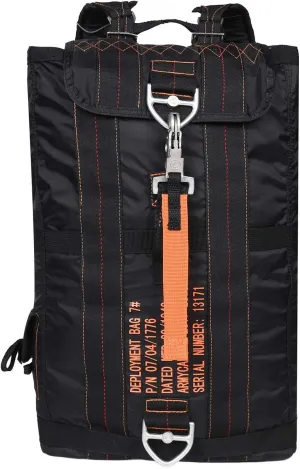 Greencity AIR Force Parachute Buckles Rucksacks Flight Gear Bag Tactical Backpack Deployment Bag,Black