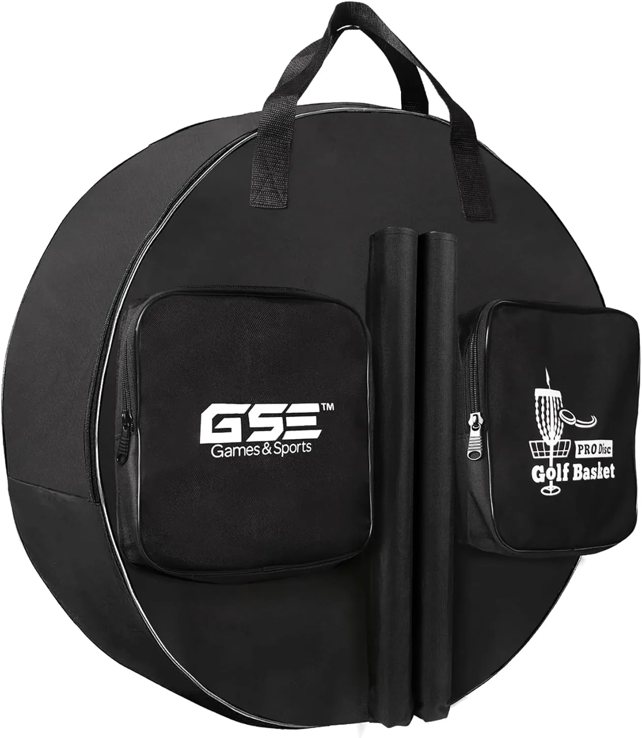 GSE Games & Sports Expert Disc Golf Basket Carrying Bag, Golf Frisbee Basket Transit Bags, Portable Storage Bag for 12-Chain/24-Chain Golf Targets Basket (Only Bag)