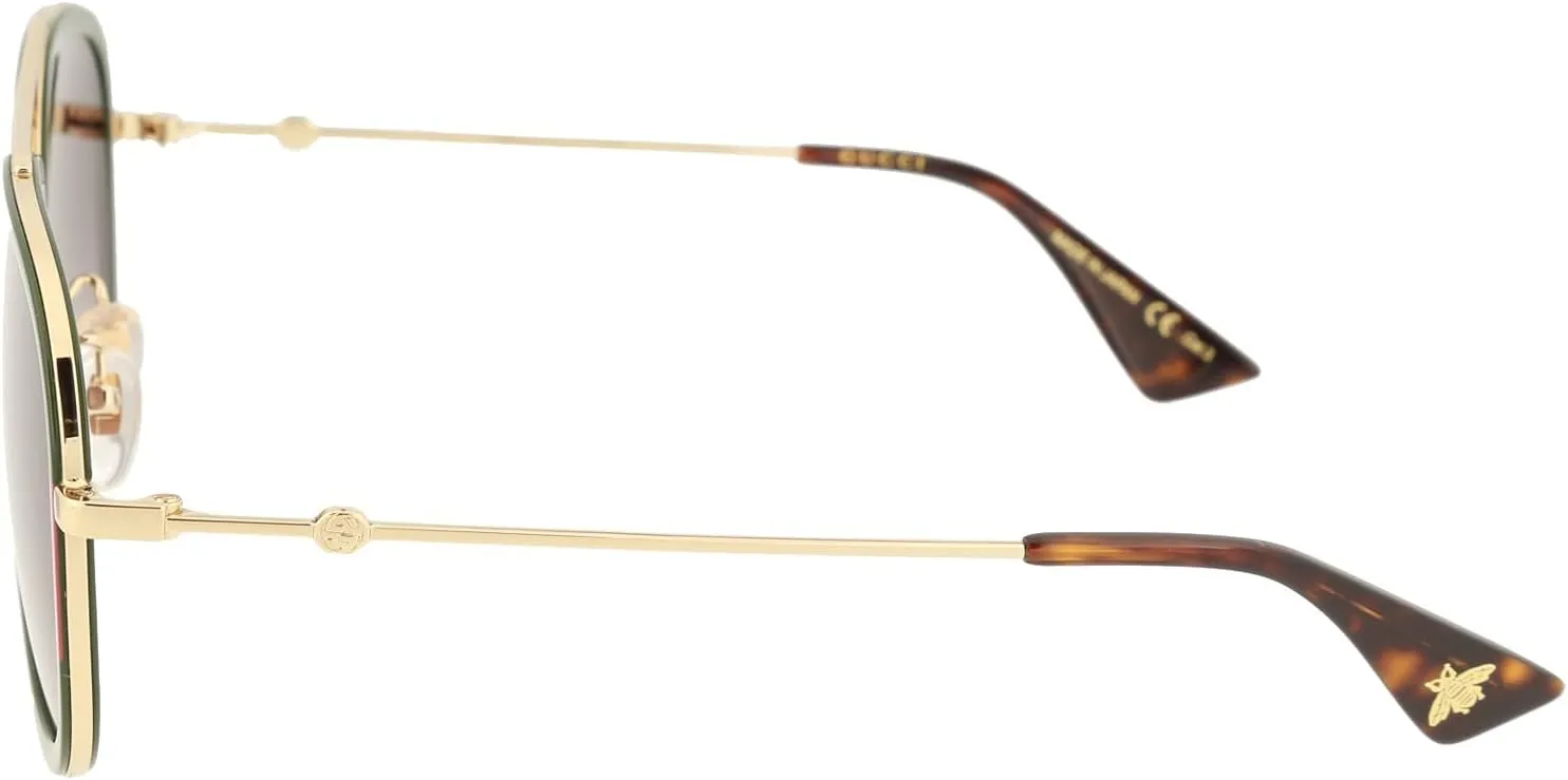 Gucci Pilot Urban Web Block Aviator Sunglasses