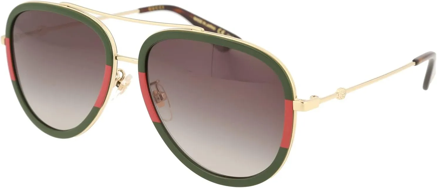 Gucci Pilot Urban Web Block Aviator Sunglasses