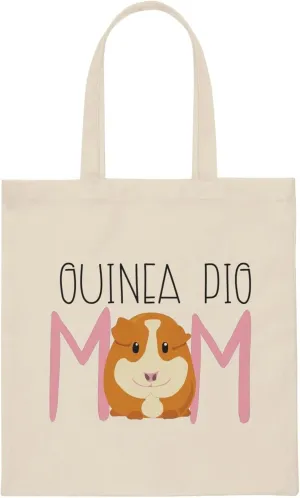 Guinea Pig Mom Pigs Hedgehog Hamster Canvas Tote Bag