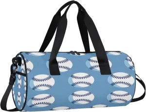 Gym Bags for Men Women Baseballs Print Sports Duffel Bags Carry On Travel Duffle Bag with Detachable Adjustable Shoulder Strap Overnight Weekender Bag