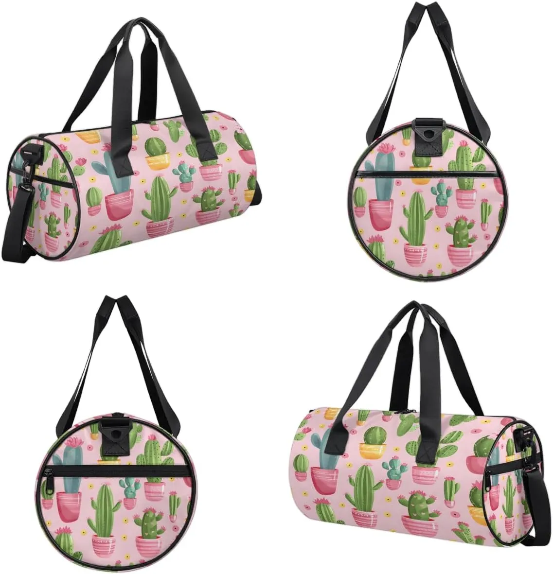 Gym Bags for Men Women Cactus Plant Theme Sports Duffel Bags Carry On Travel Duffle Bag with Detachable Adjustable Shoulder Strap Overnight Weekender Bag