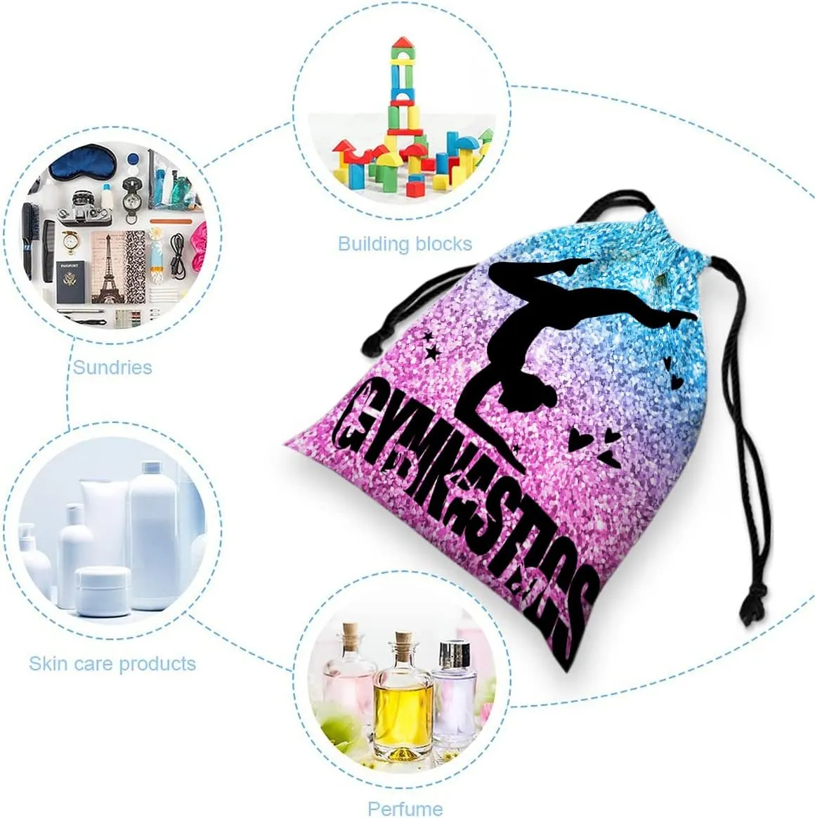 Gymnastics Drawstring Grip Bags Small Drawstring Bag Waterproof Gym Storage Pouch For Holding Gymnastics Grips