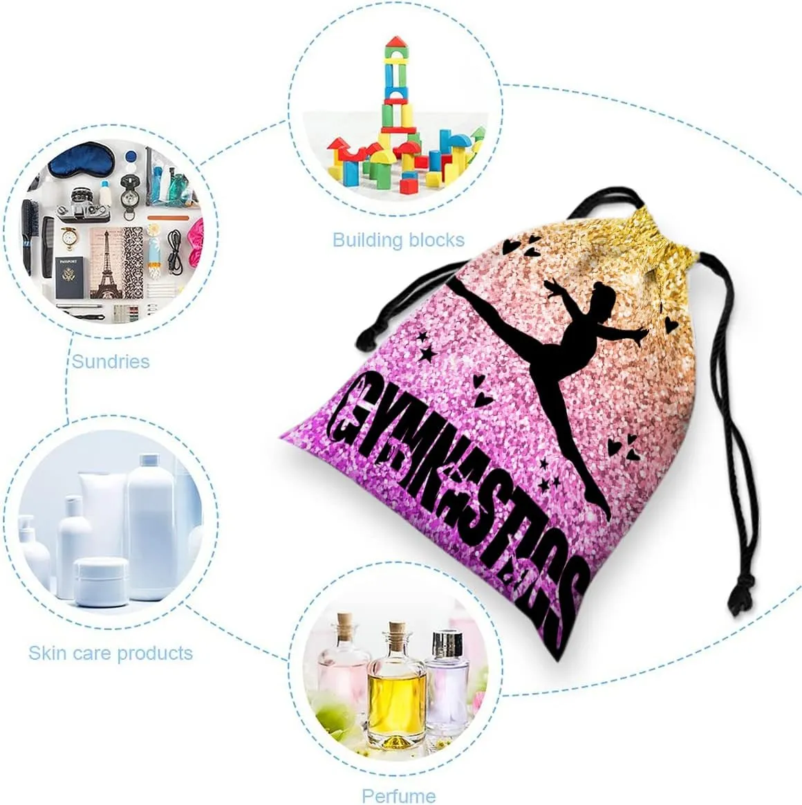 Gymnastics Drawstring Grip Bags Small Drawstring Bag Waterproof Gym Storage Pouch For Holding Gymnastics Grips