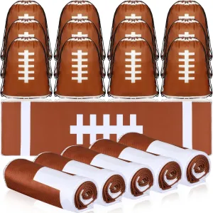 Hahafelt 24 Pcs Team Gifts, Including 12 Pcs Cooling Towels, 12 Pcs Drawstring Backpack Sports Party Favor for Kids Teens Players Athletes Gifts Sport Party Supplies