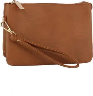 Handbag Republic Fashion Triple Compartment Crossbody Wristlet Bag by Calin Collection