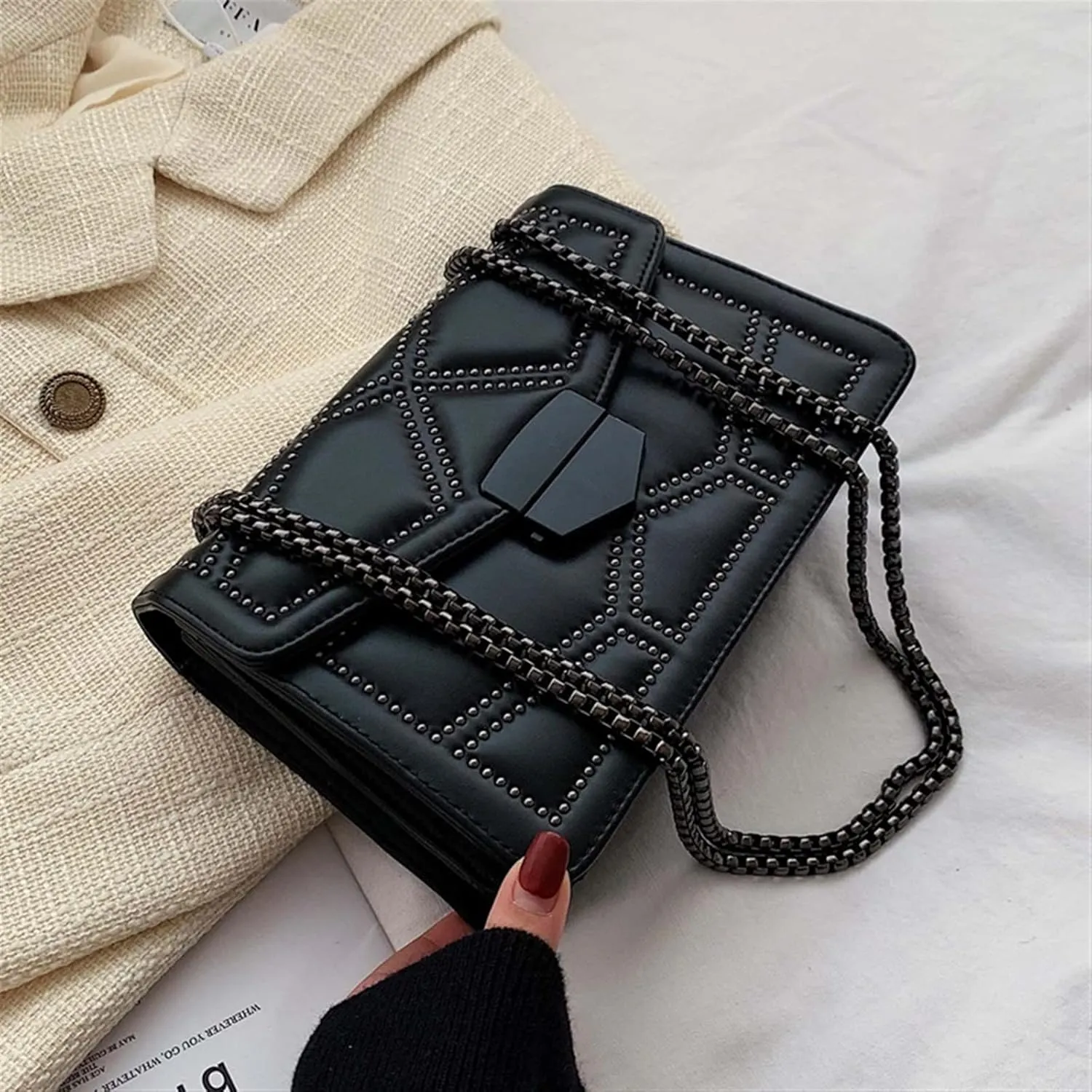 Handbags Shoulder Bags Leather Crossbody Bags Women's Simple Shoulder Bags Women's Luxury Small Handbags (4 23.5cmx16.5mx9.5cm)