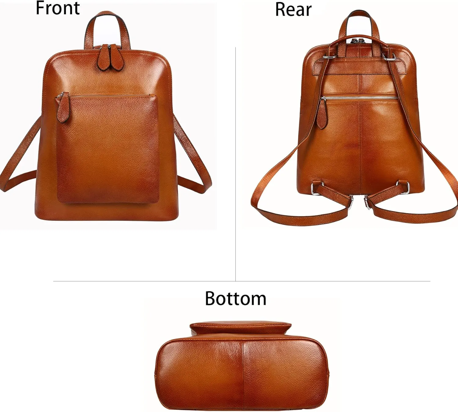 HESHE Backpack for Women Leather Backpack Purse Convertible Designer Bag Back Pack for Work Everything Bag