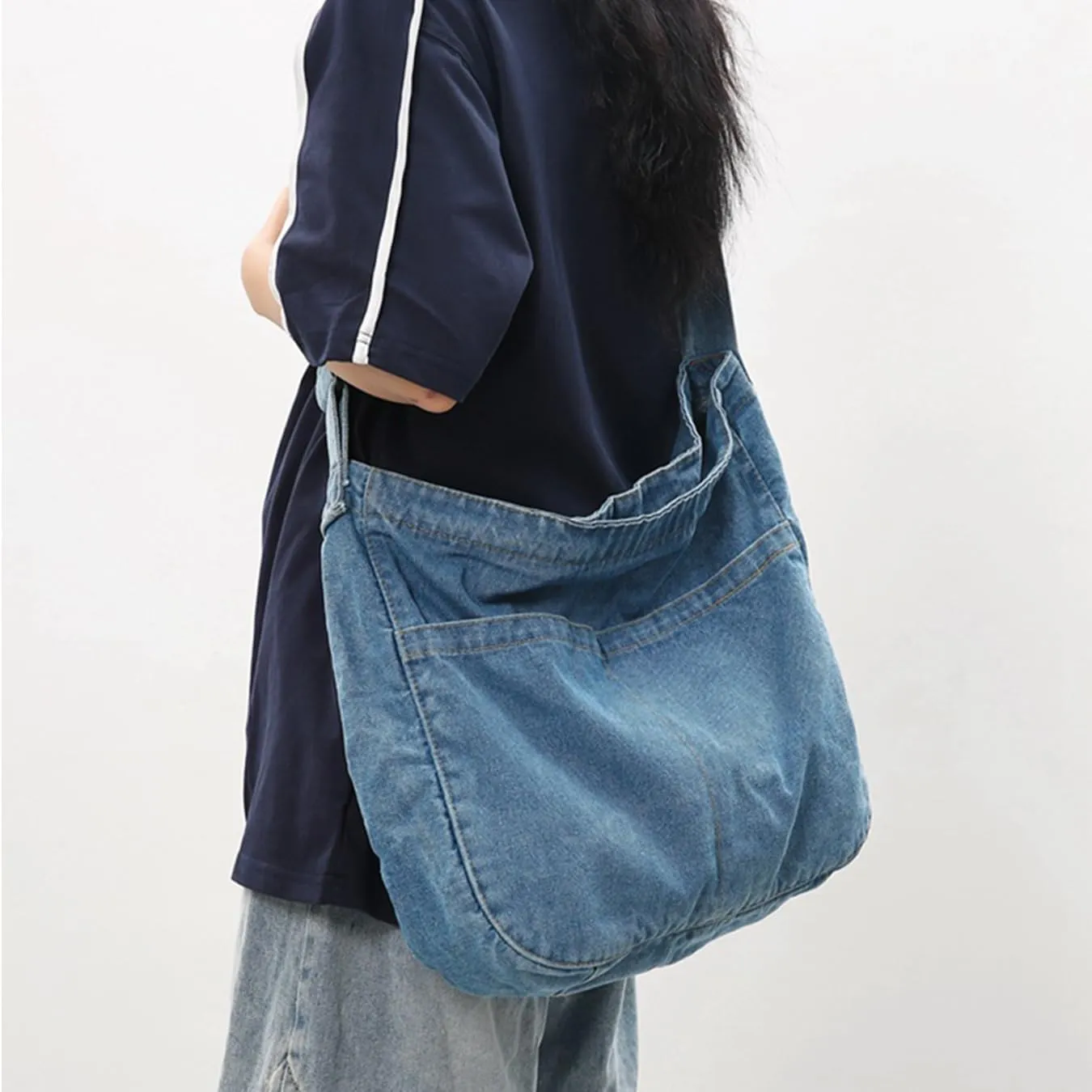 Hobo Bag Canvas Crossbody Shoulder Bag for Women and Men Large Casual Messenger Bags Canvas Tote Bag Travel Work