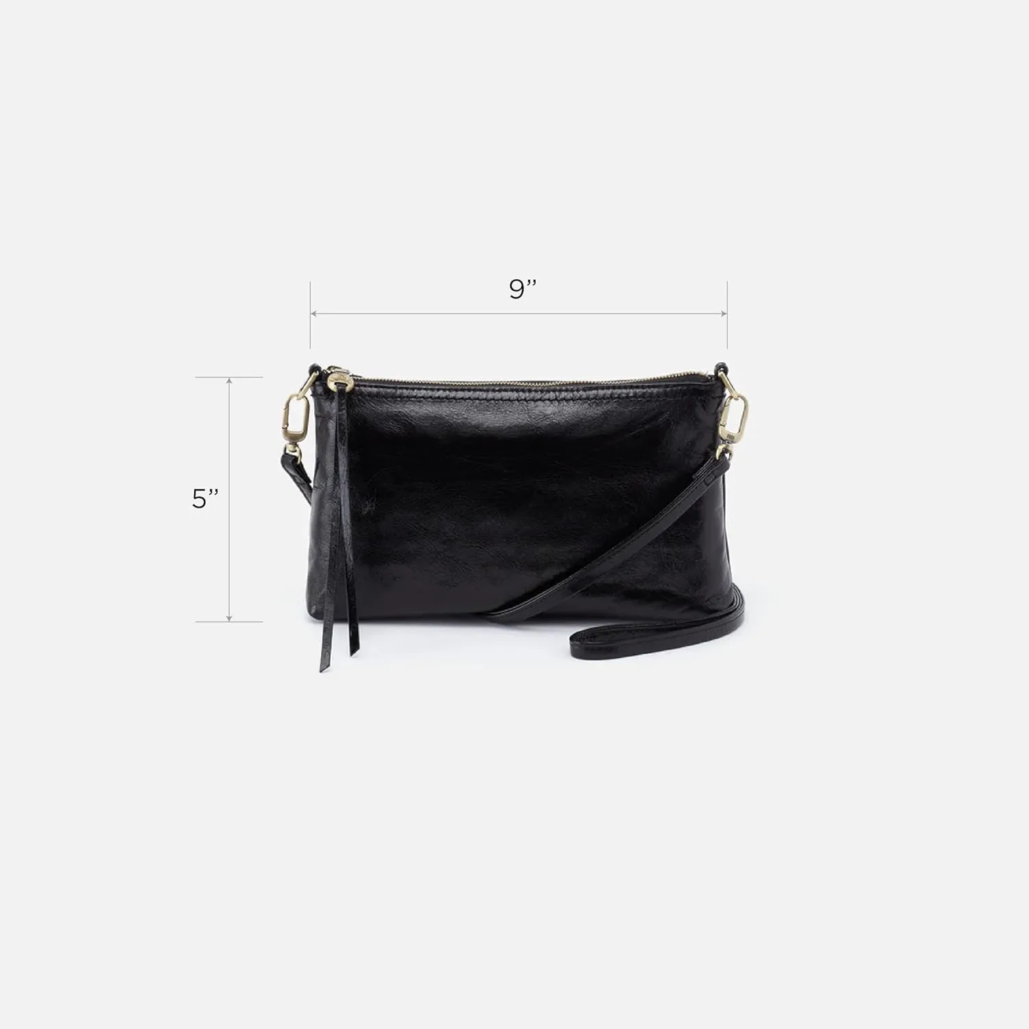 HOBO Darcy Leather Crossbody Bag for Women, Convertible to Crossbody and Wristlet