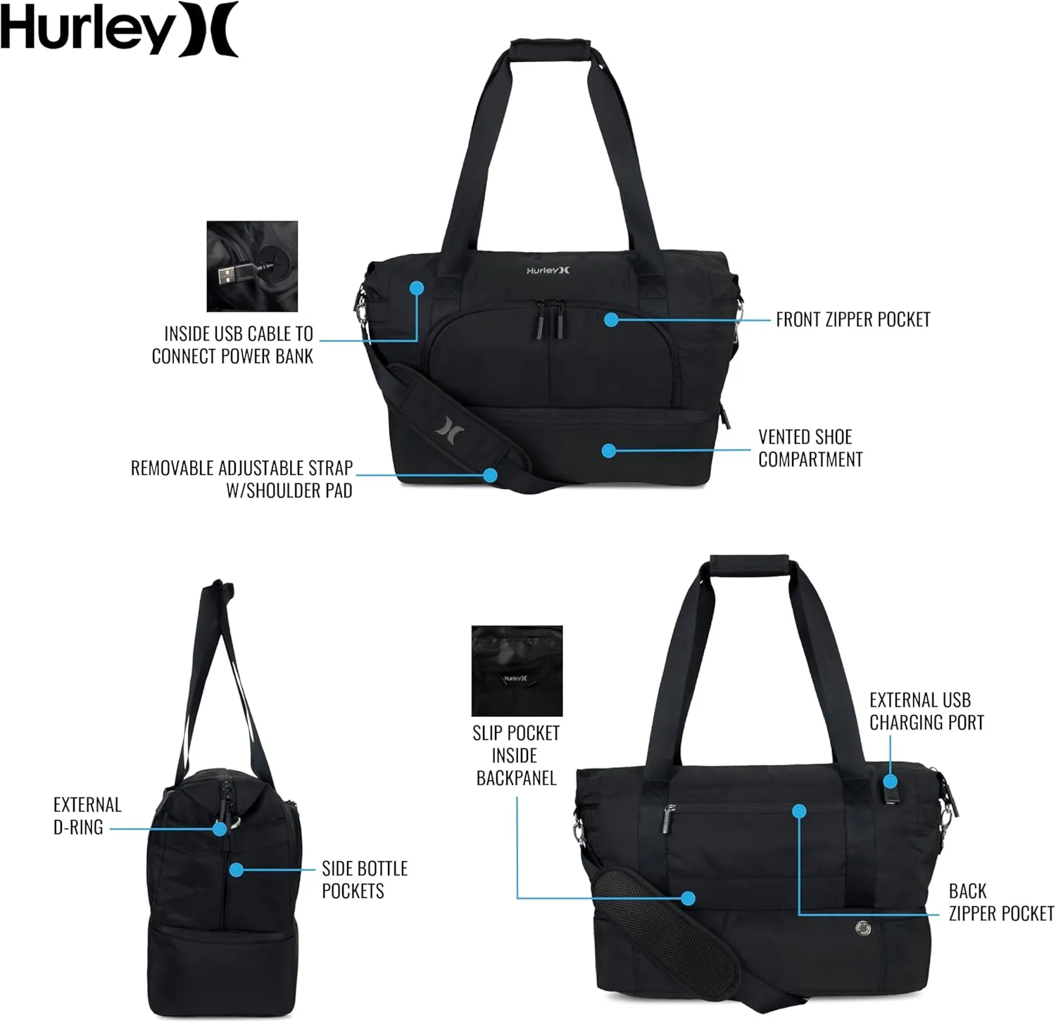 Hurley Weekender Tote Bag