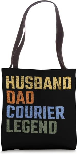 Husband Dad Courier Legend Fathers Day Messenger Tote Bag