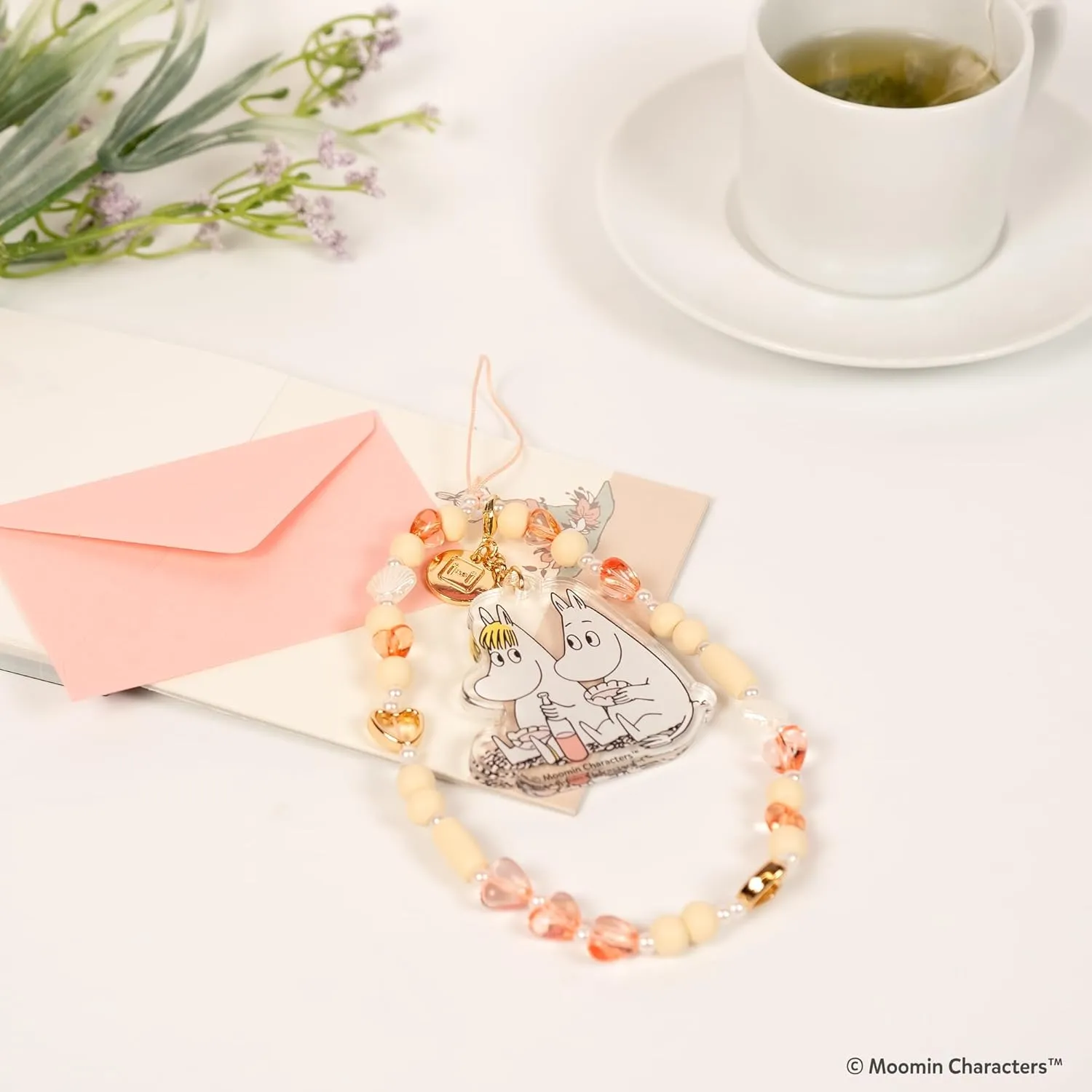 iFace Moomin Beaded Wristlet Universal Charm Strap – Cute Wrist Strap for Cell Phone Camera Keys AirPods