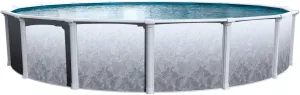 In The Swim Weekender 24' Round Above Ground Pool Kit - Includes: Pool Liner and Thru-Wall Skimmer - 52" Sand-Tone Walls