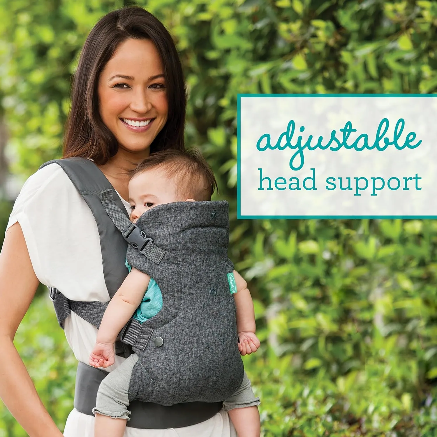 Infantino Flip Advanced 4-in-1 Baby Carrier - Ergonomic, Convertible, Face-in and Face-Out Front and Back Baby Carrier for Newborn to Toddler 8-32 lbs, Gray