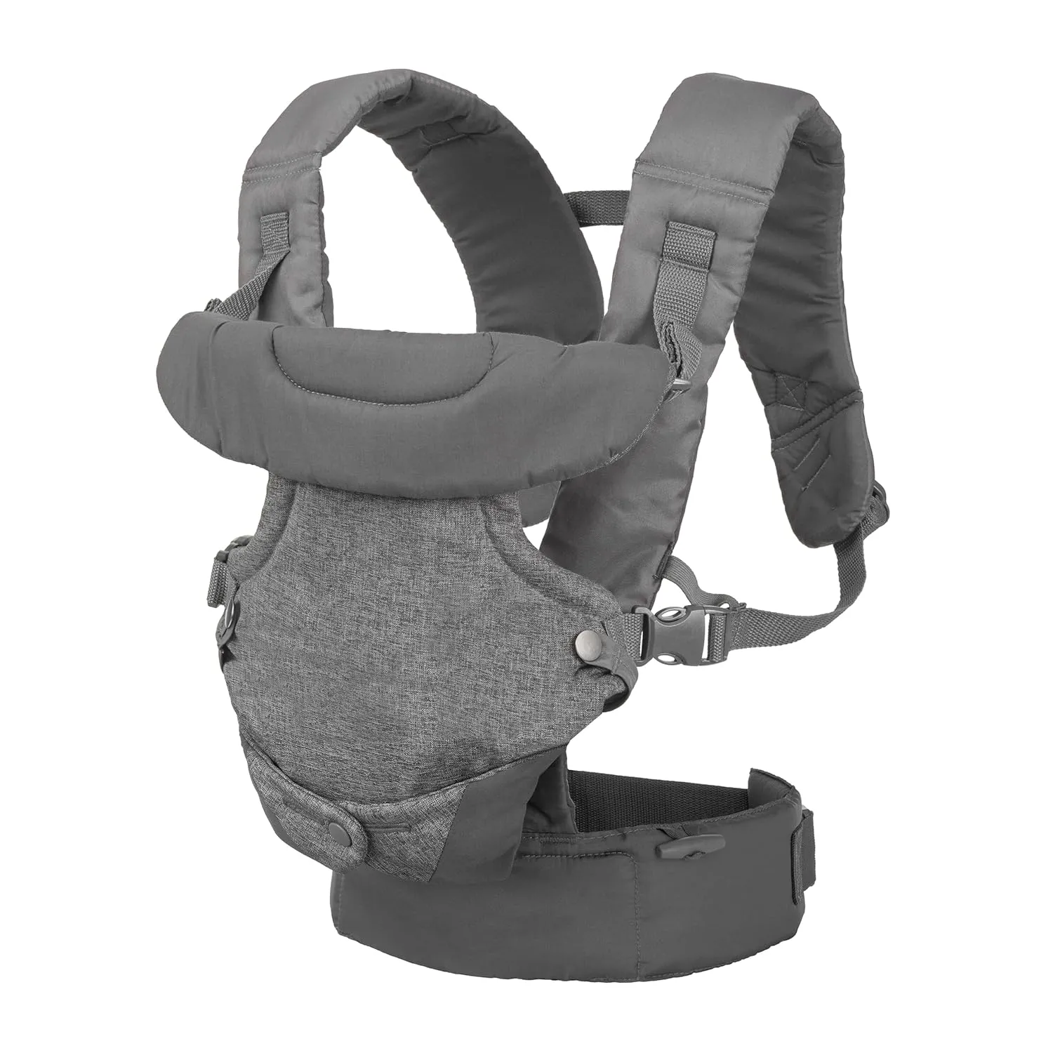 Infantino Flip Advanced 4-in-1 Baby Carrier - Ergonomic, Convertible, Face-in and Face-Out Front and Back Baby Carrier for Newborn to Toddler 8-32 lbs, Gray