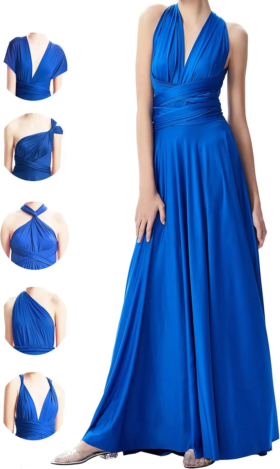 Infinity Dresses for Bridesmaids,Wedding Guest Dresses for Women,Plus Size Wrap Dress Long Maxi Convertible Multiway Dress