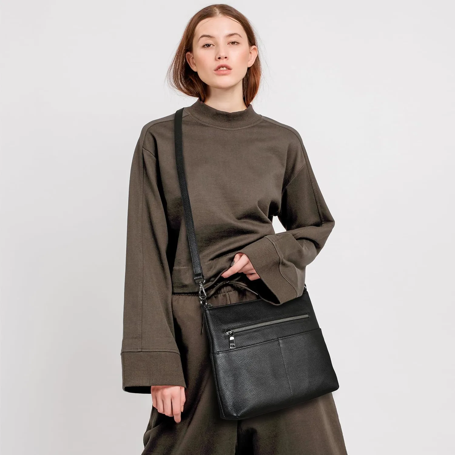 Iswee Crossbody Bag for Women Leather Purses Fashion Designer Handbags