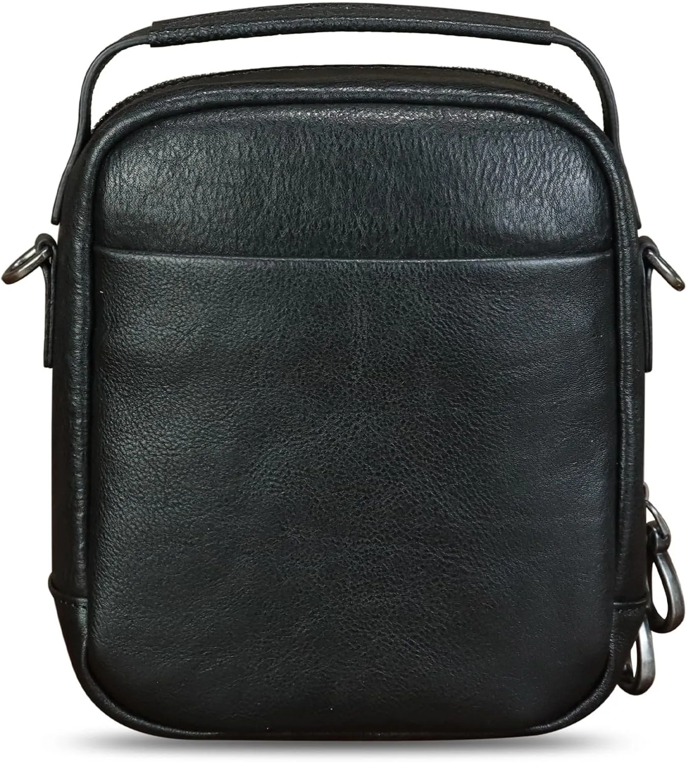 IVTG Genuine Leather Messenger Bag for Men Small Sling Purse Crossbody Shoulder Bags Satchel for Work Business Handbags