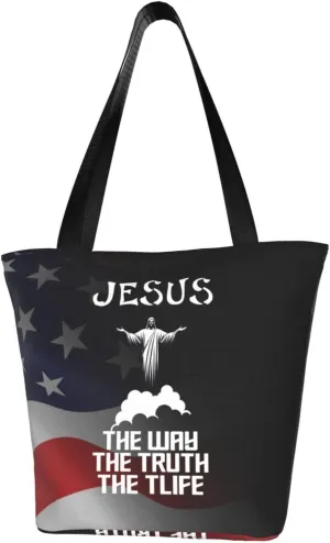 Jesus The Way Truth Life Fashion Shoulder Bag Large Capacity For Man Or Woman