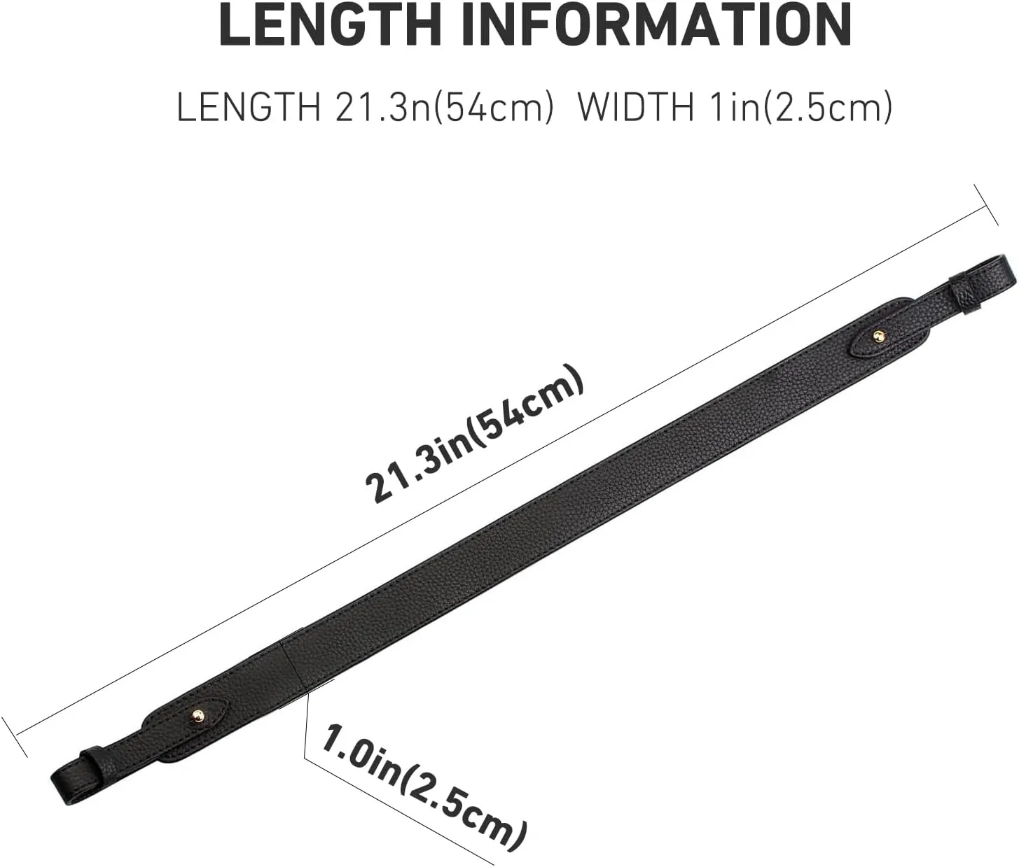 jiesinlov Genuine Leather Shoulder Bag Straps Replacement for Picotin Handbags (Gold Black-S)