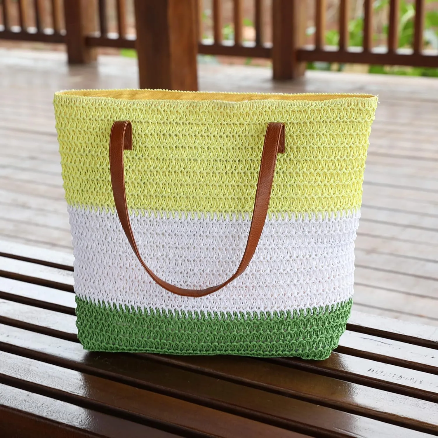 JNF Large Colorful Beach Bags for Women Straw Beach Tote bag Rattan Woven Crochet Beach Bags Boho Beach Towels Bag Set
