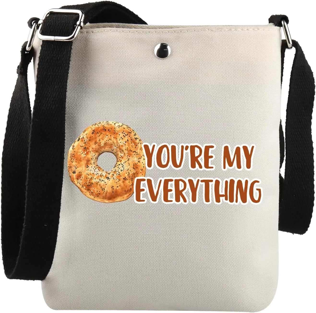 JNIAP Bagel Breakfast Gift You’re My Everything Crossbody Bag Bagel Lover Gift