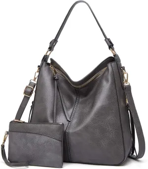 JONON Tote Bag for Women PU Leather Shoulder Bags Fashion Hobo Bags Large Purse and Handbags with Adjustable Shoulder Strap