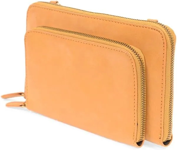 Joy Susan Women’s Brushed Mini Convertible Zip Around Wristlet