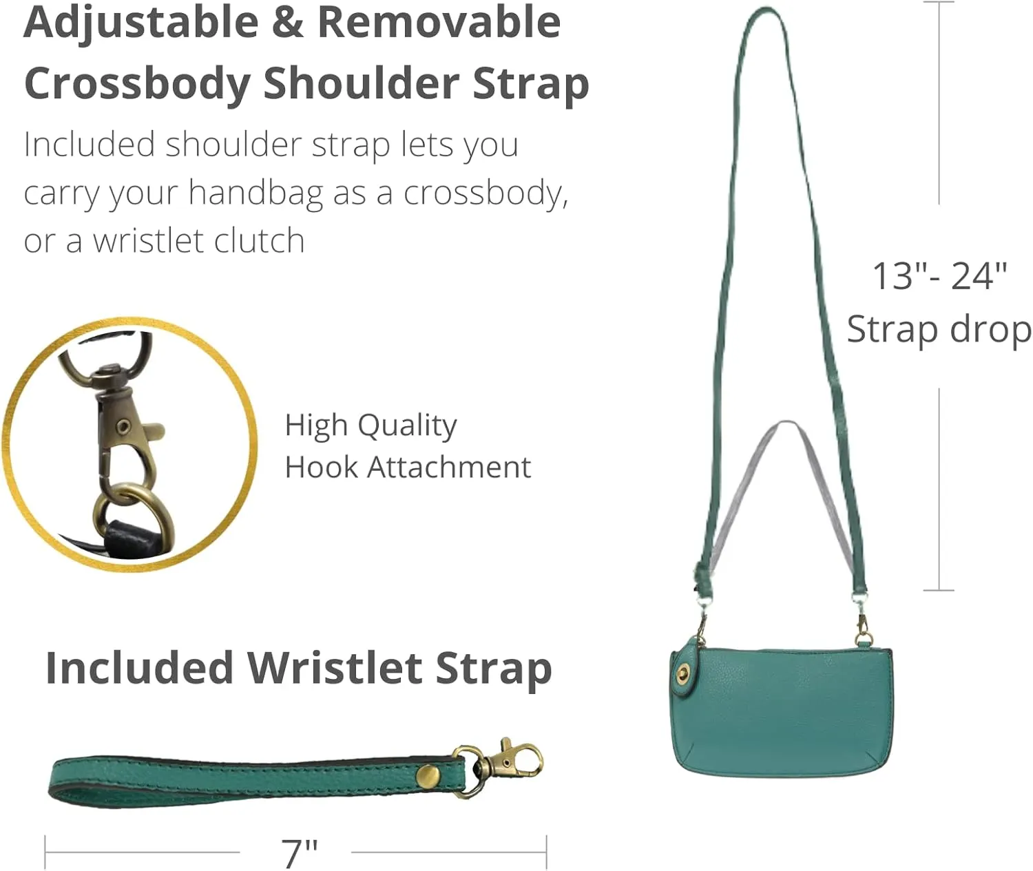Joy Susan Women's Fashion Purse Mini Crossbody Wristlet Clutch Handbag
