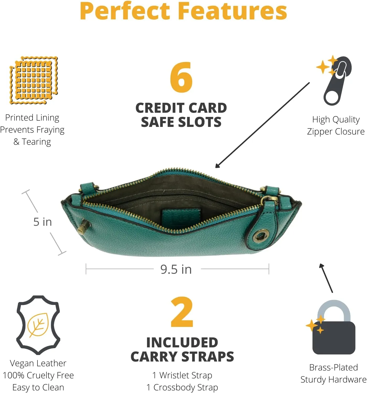 Joy Susan Women's Fashion Purse Mini Crossbody Wristlet Clutch Handbag