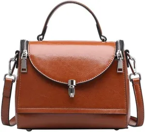 JSEIAJB Leather Bag Vintage Shoulder Bags, Shoulder Bag Women Leather Top Handlebags Leather Bags for Women