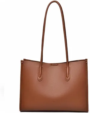 JSEIAJB Premium soft leather large bag, tote bag, commuting shoulder bag, large capacity women's bag, autumn and winter handbag
