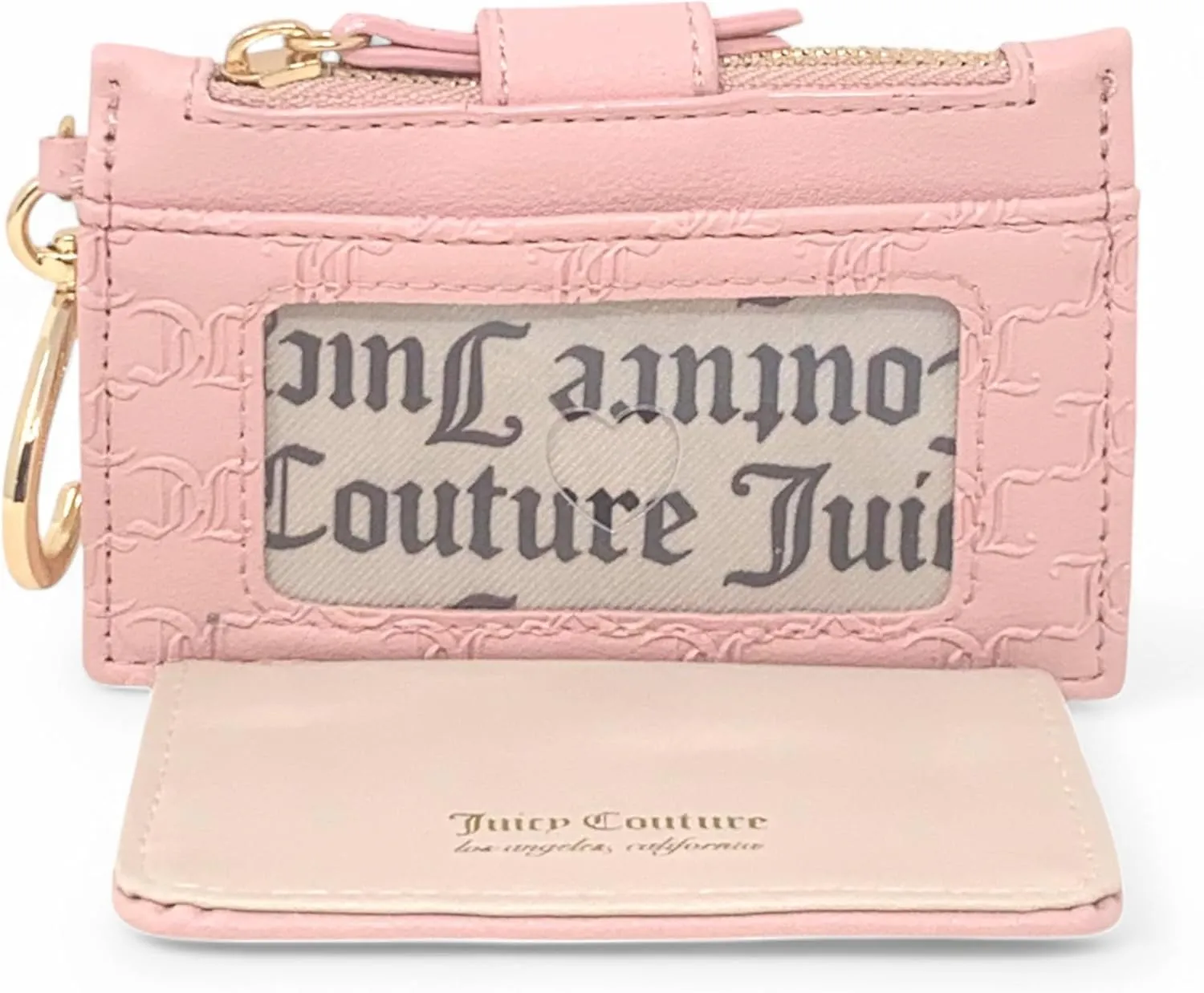Juicy Couture Women's Tab Elongated Card Case with Keyring (That Bling Pink Diamond)